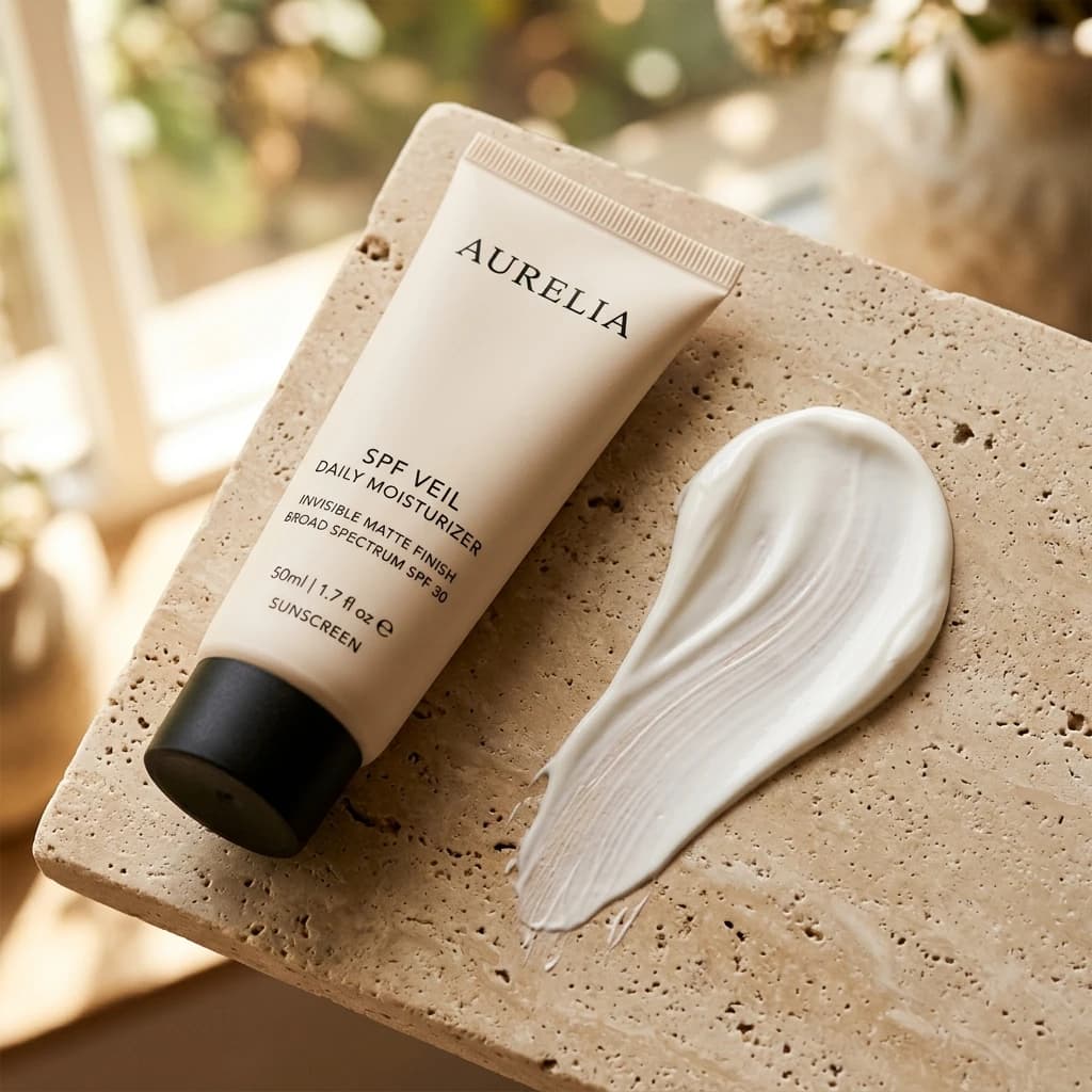 AURELIA SPF Veil Sunscreen detail perspective